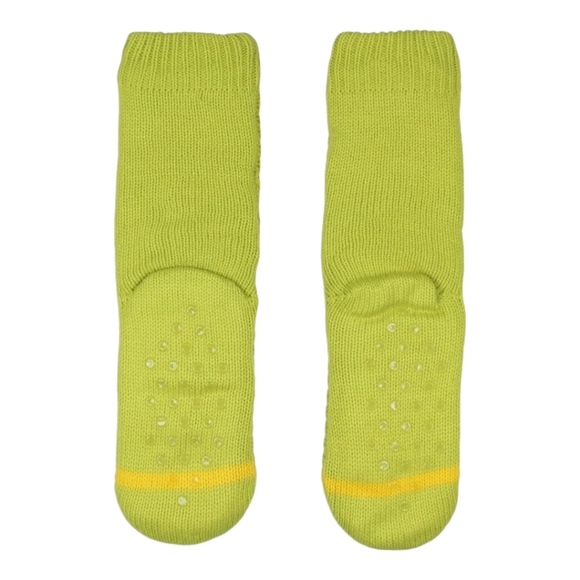 Dr Seuss Grinch Adult Sherpa Lined Grinch Santa Hat Sweater Knit Slipper Socks - Picture 16 of 16